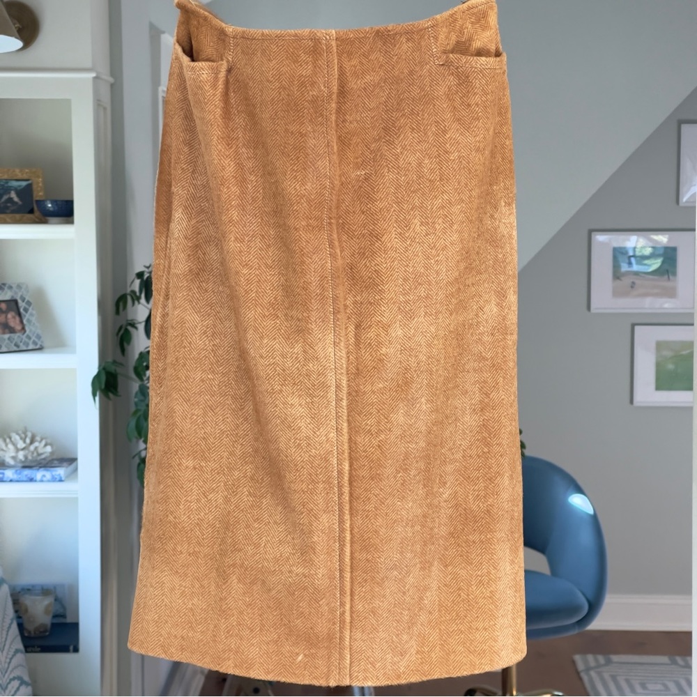 RALPH LAUREN BLACK LABEL Leather Camel Tan SKIRT Size 10 8  Pencil Straight EUC!